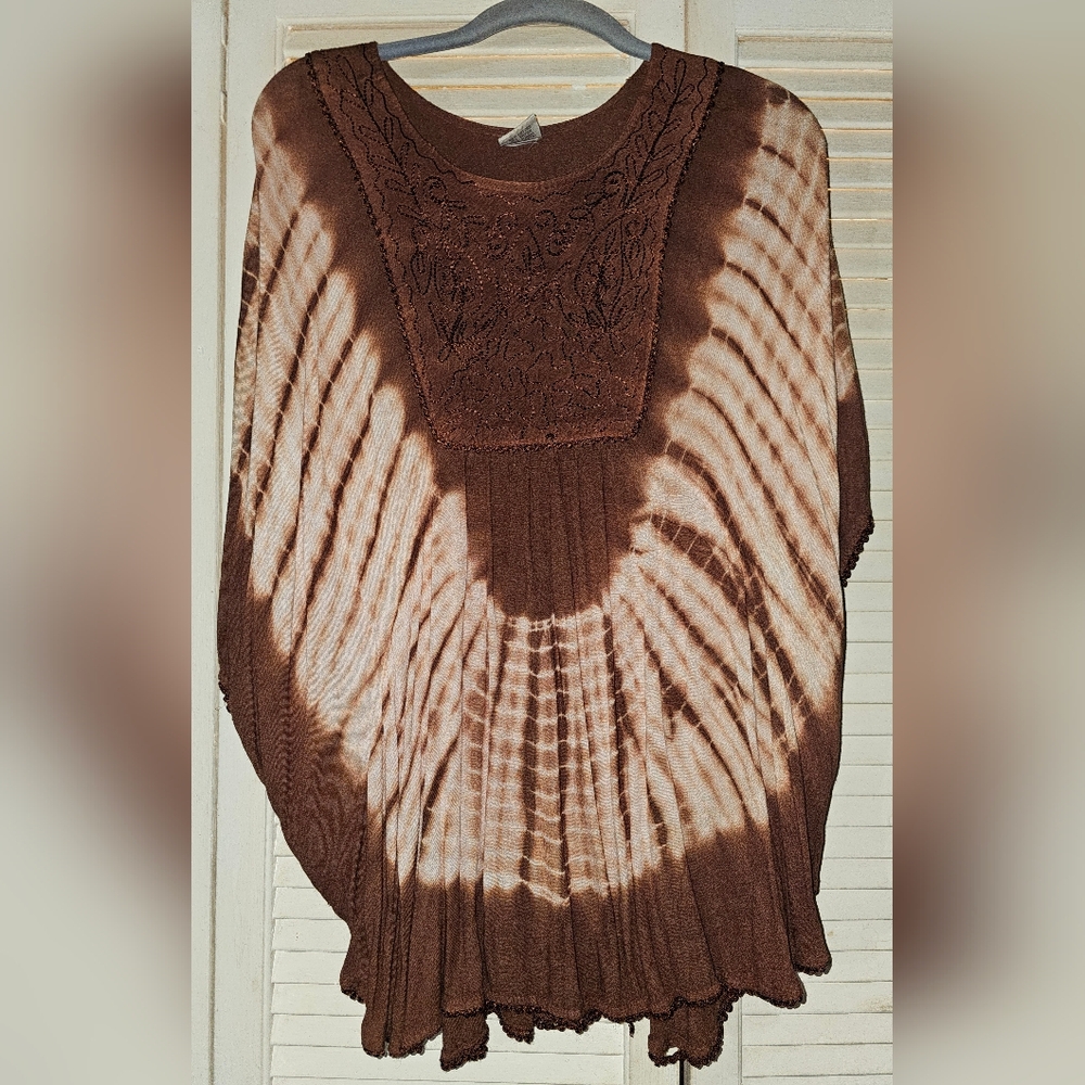 Advanced Apparel free size brown tunic/kimono